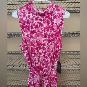 Vince Camuto Pink Floral Sleeveless Maxi Dress